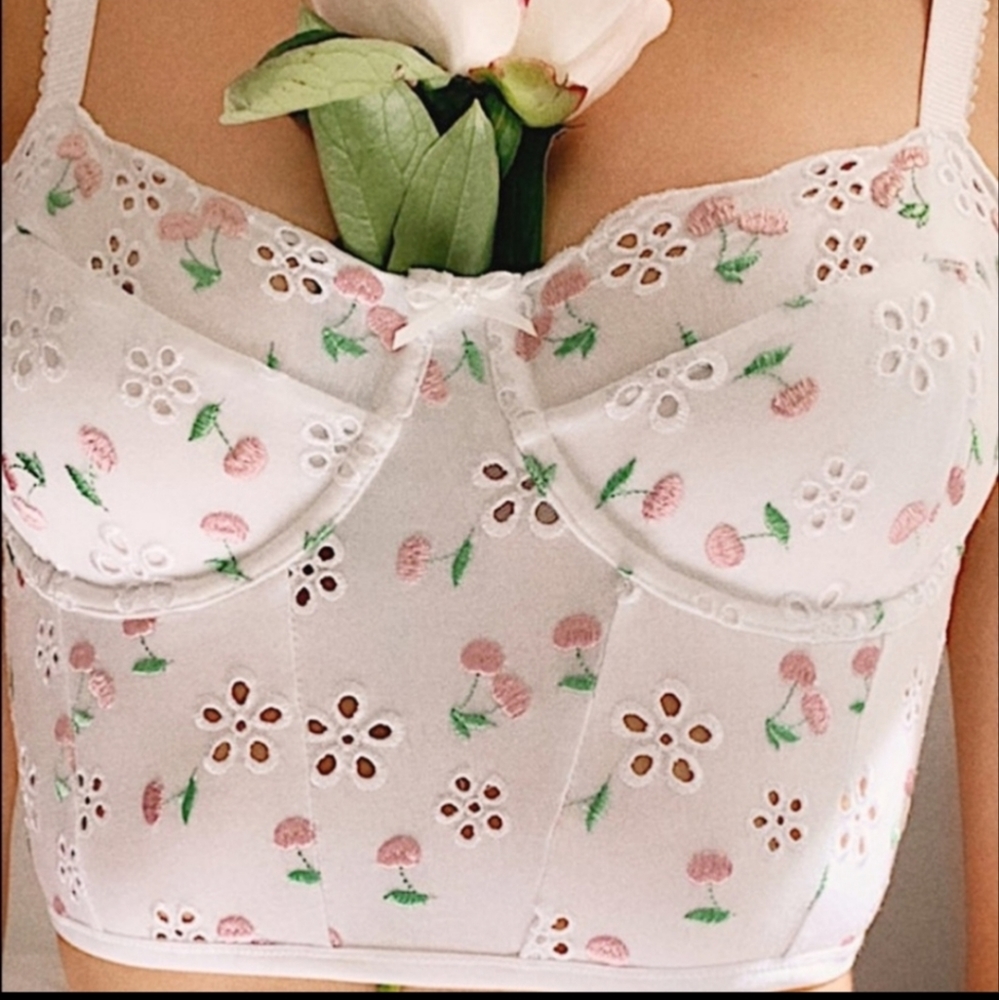 FOR LOVE & LEMONS Bijou Eyelet Bustier